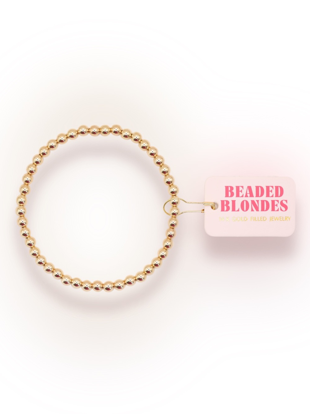 Beaded Blondes Petite 6.25 inch 4MM Gold Beaded Bracelet